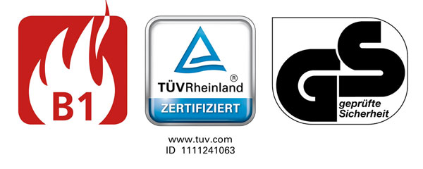 GS Tüv und B1 Logo